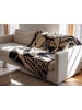 Beliani Kuscheldecke KUDIYA in Beige/Schwarz - (W) 130 x (H) 0.3 x (L) 170 cm
