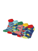 Yuhu Jungen Sneaker-Socken Dino 5er Pack Kurzsocken in Rot