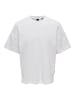 Only&Sons Weites Rundhals T-Shirt Kurzarm Basic Shirt ONSBERKELEY in Weiß