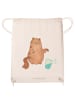 Mr. & Mrs. Panda Gymtasche Katze Wasserglas ohne Spruch in Creme