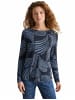 Cecil Rundkragen Langarmshirt für Damen in blau