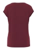 Pieces T-Shirt mit V-Ausschnitt in Tawny Port