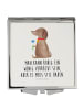 Mr. & Mrs. Panda Schminkspiegel Hund Blume mit Spruch in Weiß
