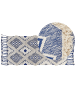Beliani Kurzflor MANAVGAT in Beige/Blau - (W) 80 x (H) 1.2 x (L) 200 cm
