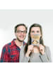 Mr. & Mrs. Panda Wanddeko Pinguin Liebe Design mit Spruch in Weiß