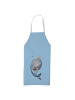 Mr. & Mrs. Panda Grillschürze Narwal Gitarre ohne Spruch in Blau Pastell