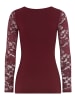 Laura Scott Spitzenshirt in bordeaux