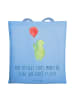Mr. & Mrs. Panda Tote Bag Ängste vor Monstern besiegen mit Spruch in Sky Blue