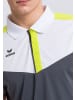 erima Squad Poloshirt in weiss/slate grey/bio lime