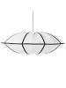 Beliani Pendelleuchten GUASARE in Weiß/Schwarz - (W) 70 x (H) 80 x (L) 70 cm