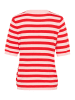 Kaffe Strickpullover KAlizza Regular fit in Lotus / True Red Stripe