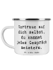 Mr. & Mrs. Panda Geschenktasse Spruch Ein schwieriges Gespräch f... in Weiß