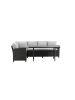 ebuy24 Loungeset Brentwood (2-teilig) Schwarz 1 x 1 cm
