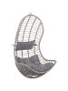 Beliani Hängesessel PINETO in Grau - (W) 66 x (H) 137 x (L) 80 cm