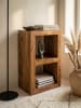 KADIMA DESIGN Rustikales Standregal aus Massivholz, vielseitig nutzbar, handgefertigt in Braun