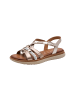 Tamaris Comfort-Ledersandalen Grau