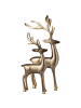 Villeroy & Boch 2er Set Dekofiguren Hirschpaar Christmas Chic in Gold 36 cm / 44 cm