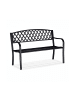 relaxdays Gartenbank in Schwarz - (B)127,5 x (H)86,5 x (T)58,5 cm