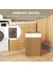 HOMCOM Wäschekorb-40L x 30B x 60H cm-Braun