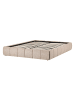 Beliani 2-tlg Doppelbett GENAS in Beige/Schwarz