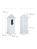 relaxdays Standbriefkasten in Weiß - (B)34,5 x (H)101 x (T)31 cm