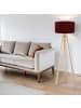 Licht-Erlebnisse Stehlampe (B)40 x (L)40 x (H)140 cm in Kiefer Bordeaux Rot SilberKiefer Bordeaux Rot Silber