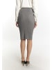 faina Damen Strickrock Mit Strass-Steinen in Grau Melange