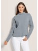 MADELEINE Kaschmir-Pullover mit Pointelle-Muster in steingrau / melange
