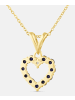 Diamant L'éternel Kette mit Anhänger, mit schwarzer Saphir, 375 Gelbgold