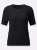 WITT WEIDEN Kurzarm-Pullover in schwarz