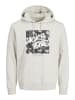 Jack & Jones Kapuzenpullover in White Melange