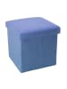 Intirilife Faltbarer Sitzhocker 30x30x30 cm in MEER BLAU