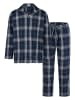 Seidensticker Pyjama Classic Flannel in Total eclipse