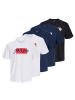 Jack & Jones T-Shirt 5er Pack in Weiß/Dunkelblau/Schwarz