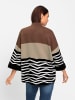 Heine Strickpullover in sand-schwarz-gemustert