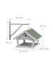 relaxdays Vogelfutterhaus in Grau/ Grün - (B)42,5 x (H)35 x (T)40,5 cm