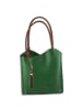 Florence Florence Schultertasche, Rucksack Leder grün, braun ca. 28cm
