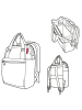 Reisenthel travelling allrounder R - Rucksack 40 cm (leo vanilla) in twist silver