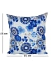 JACK 1 x Outdoor Kissenhülle 45x45cm Motiv Blumen Blau