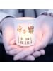 Mr. & Mrs. Panda Teelichthalter Glas Waldtiere Aloha mit Spruch in Transparent