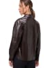 Zero  Hemdbluse im Lederlook Knopfleiste in Palazzo