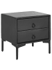 Beliani Nachttisch SEZANNE in Schwarz - (W) 44 x (H) 45 x (L) 38 cm