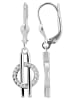 Adeliás Damen Anhänger aus 333 Gold mit Zirkonia in silber