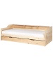 Beliani Tagesbett EDERN in Braun - (W) 105 x (H) 66 x (L) 206 cm