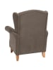 58 aufm Kessel OHRENSESSEL Katria Bezug Veloursstoff Buche natur / sahara