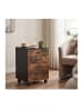 relaxdays Rollcontainer in Schwarz/ Braun - (B)40 x (H)57,5 x (T)40 cm
