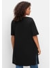 sheego Longshirt in schwarz