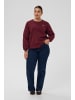KAFFE curve Sweatshirt KClia Loose fit in Windsore Wine/Blue Heart