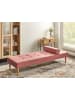 Beliani Chaiselongue NIORT in Rosa/Heller Holzfarbton - (W) 74 x (H) 40 x (L) 200 cm