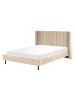 Beliani 2-tlg Doppelbett VILLETTE in Beige/Schwarz